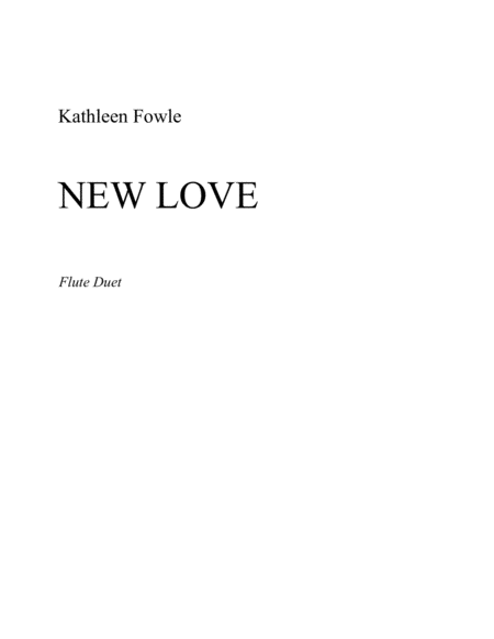 New Love Flute Duet Sheet Music