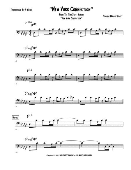 New York Connection Bass Guitar Sheet Music