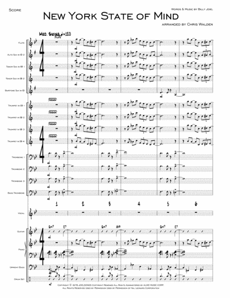 New York State Of Mind Swing Version Sheet Music