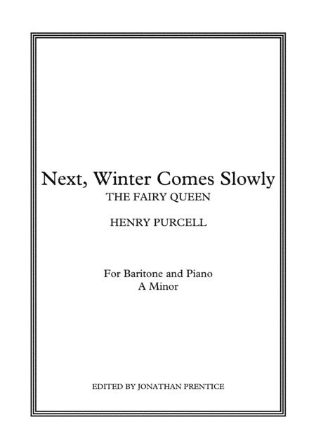 Next Winter Comes Slowly The Fairy Queen A Minor T Sheet Music