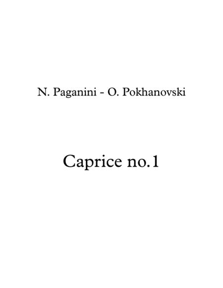 Free Sheet Music Niccolo Paganini Caprice 1 Arranged For Violin And Piano By Oleg Pokhanovski