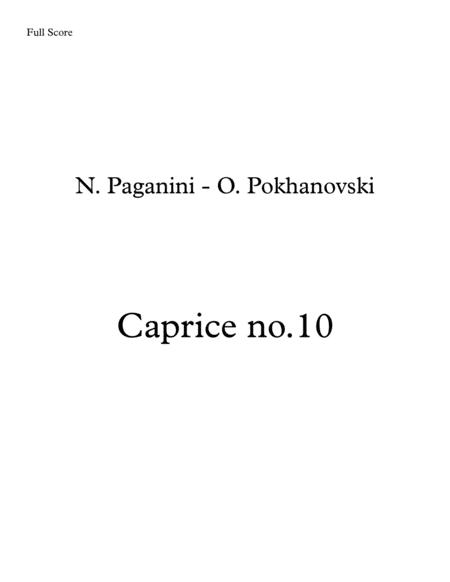 Niccolo Paganini Caprice 10 Arranged For Violin And Piano By Oleg Pokhanovski Sheet Music