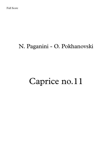 Niccolo Paganini Caprice 11 Arranged For Violin And Piano By Oleg Pokhanovski Sheet Music