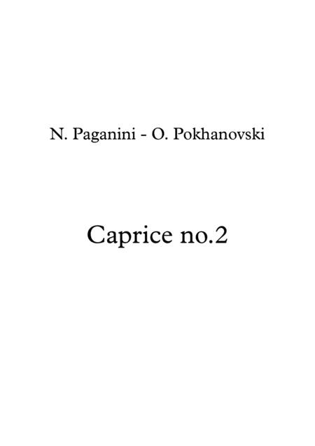 Free Sheet Music Niccolo Paganini Caprice 2 Arranged For Violin And Piano By Oleg Pokhanovski