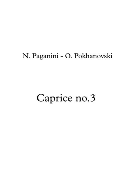 Free Sheet Music Niccolo Paganini Caprice 3 Arranged For Violin And Piano By Oleg Pokhanovski