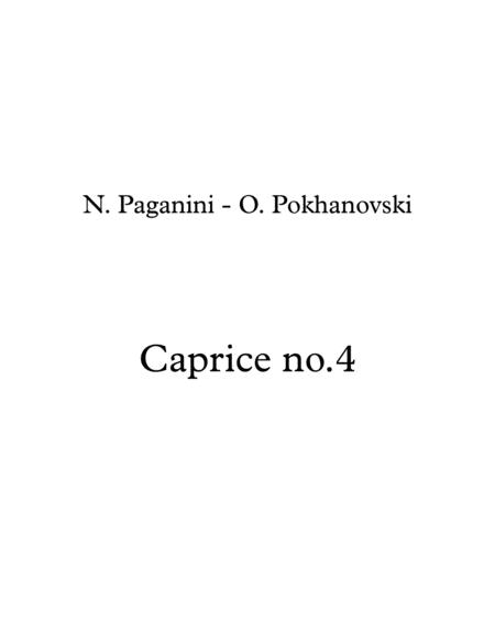 Free Sheet Music Niccolo Paganini Caprice 4 Arranged For Violin And Piano By Oleg Pokhanovski
