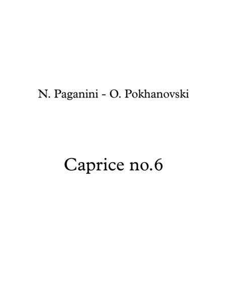 Free Sheet Music Niccolo Paganini Caprice 6 Arranged For Violin And Piano By Oleg Pokhanovski