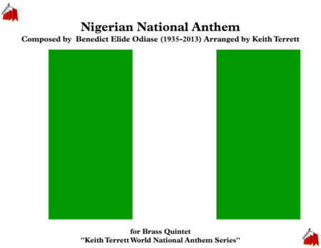 Nigerian National Anthem For Brass Quintet Sheet Music