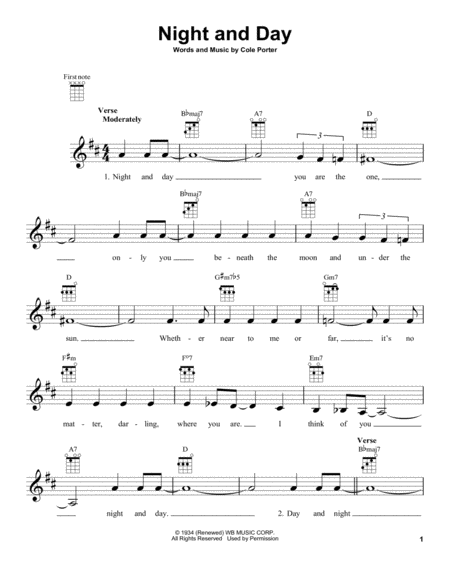 Night And Day Sheet Music