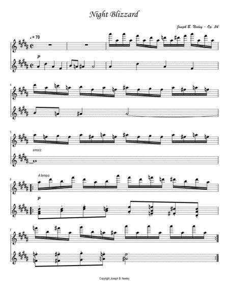 Free Sheet Music Night Blizzard