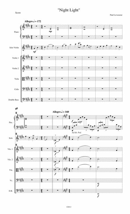 Night Light Score Sheet Music