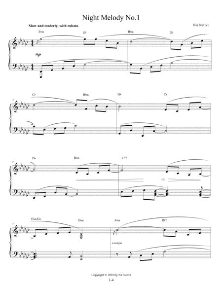 Free Sheet Music Night Melody No 1