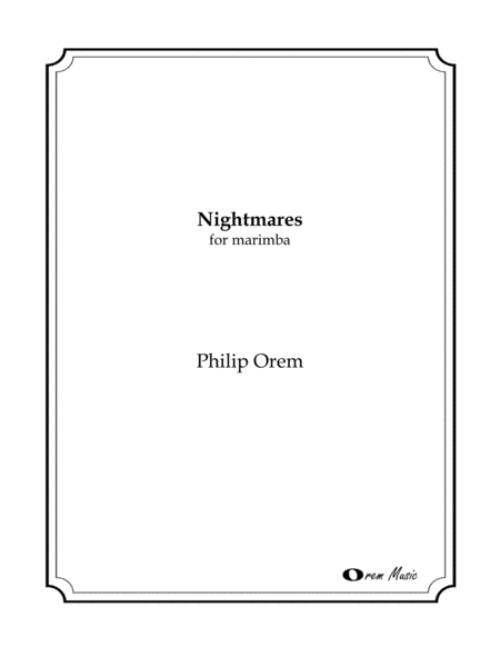 Free Sheet Music Nightmares