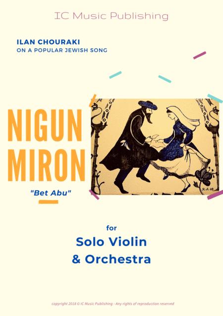 Nigun Miron Bet Abu For Solo Violin Orch Sheet Music