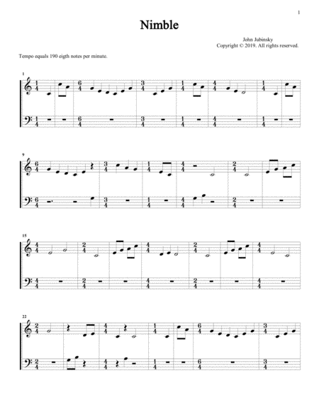 Free Sheet Music Nimble