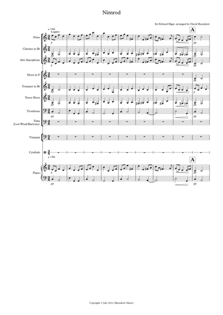 Nimrod For School Concert Band Sheet Music