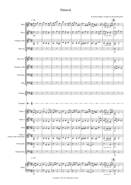 Nimrod For School Orchestra Sheet Music