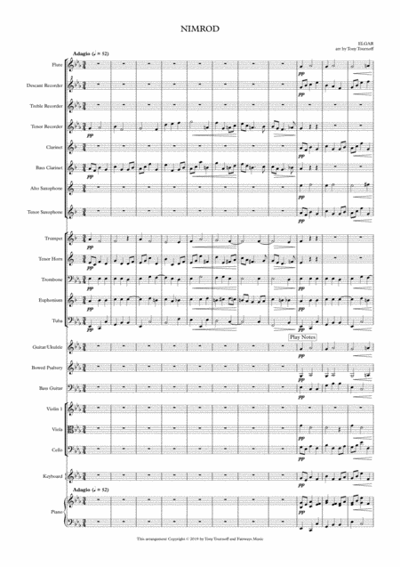 Free Sheet Music Nimrod Mixed Ensemble