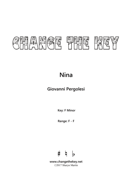 Nina F Minor Sheet Music