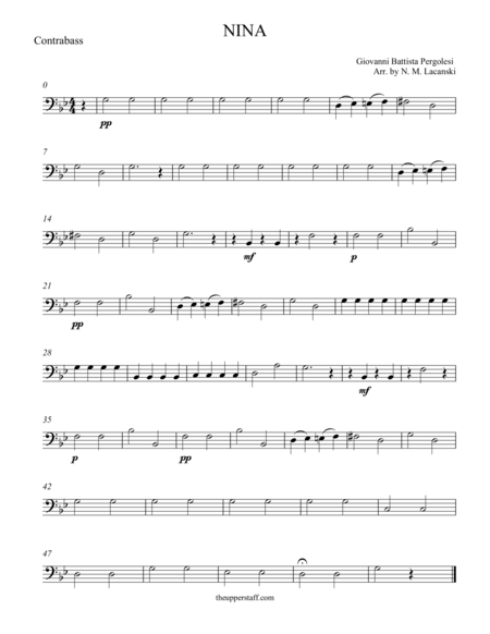 Free Sheet Music Nina