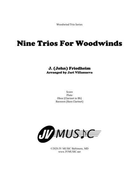 Nine Trios For Woodwinds By J John Friedheim 1836 Sheet Music