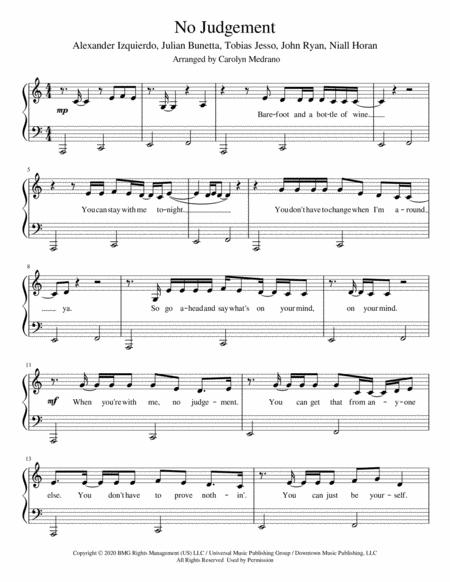 Free Sheet Music No Judgement