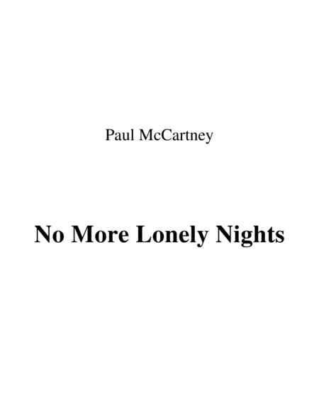 No More Lonely Nights Lead Sheet By Paul Mccartney Sheet Music