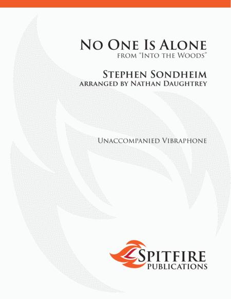 No One Is Alone From Into The Woods For Solo Vibraphone Sheet Music