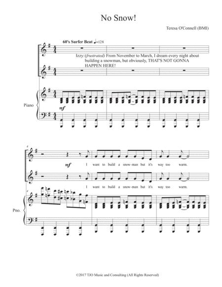 No Snow Two Part Voices Sheet Music