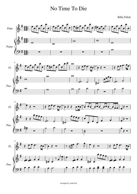 No Time To Die Flute And Piano Sheet Music