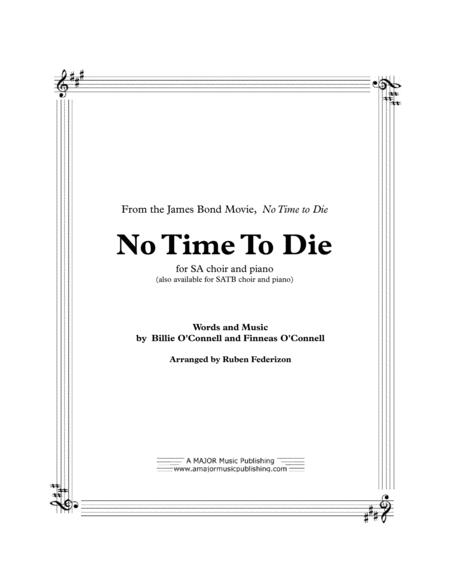 Free Sheet Music No Time To Die Ssaa And Piano