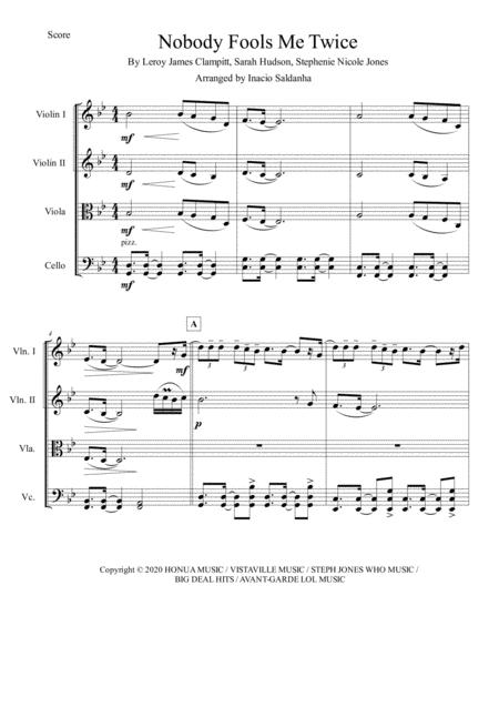 Nobody Fools Me Twice Sheet Music