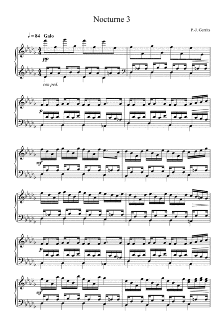 Free Sheet Music Nocturne 3