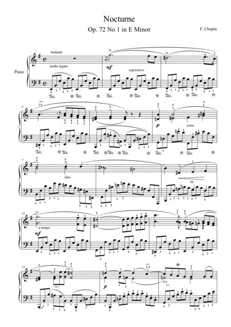 Free Sheet Music Nocturne E Minor