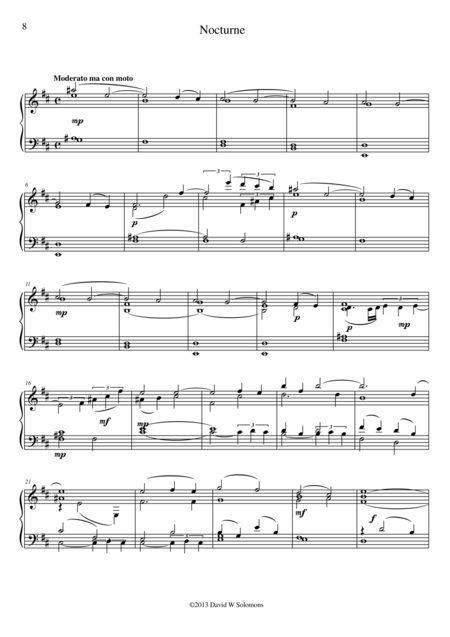 Nocturne For Piano 2 Hands Sheet Music