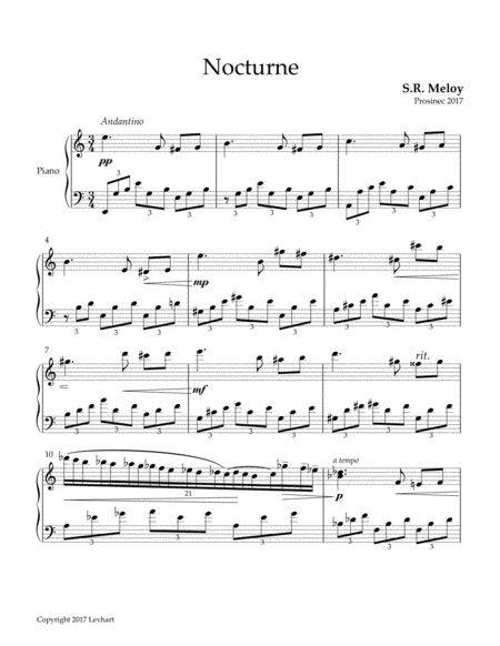 Free Sheet Music Nocturne For Solo Piano