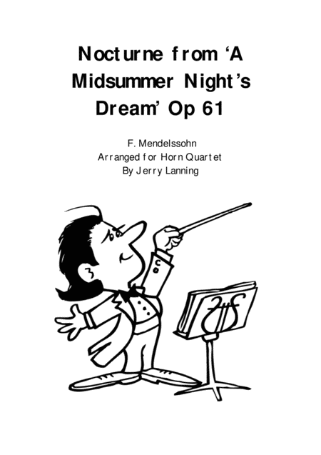 Nocturne From A Midsummer Nights Dream Arr For Horn Quartet Sheet Music