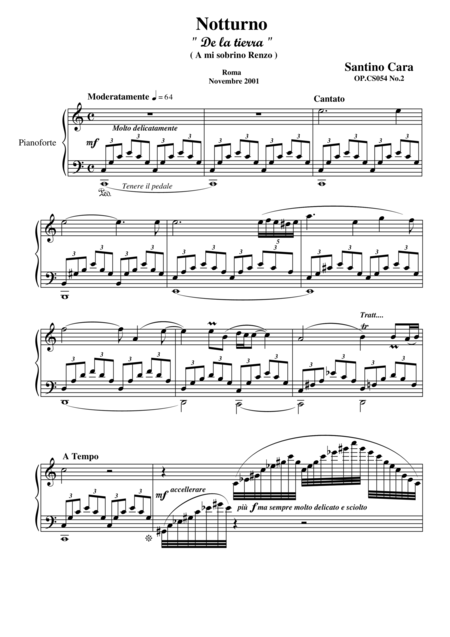 Nocturne In C Major For Piano Sheet Music