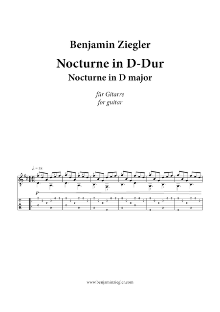 Free Sheet Music Nocturne In D Major