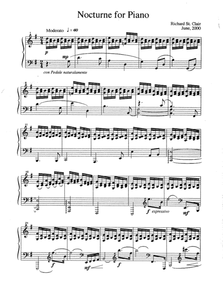 Free Sheet Music Nocturne In G For Solo Piano