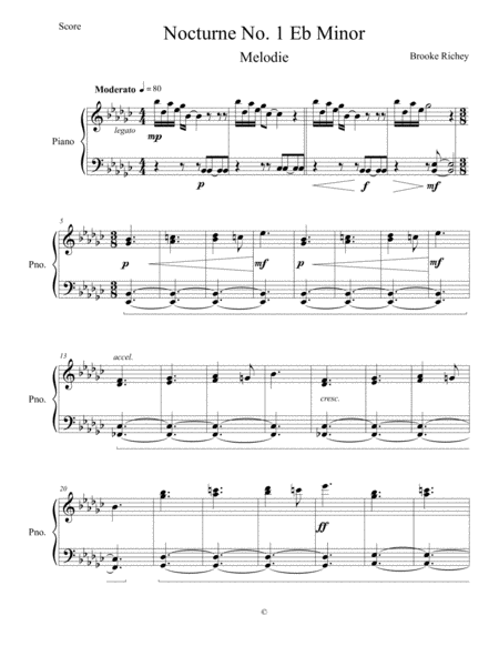 Nocturne No 1 Eb Minor Sheet Music