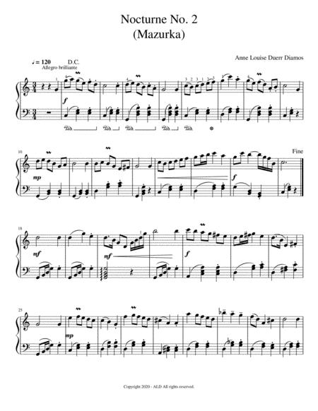 Free Sheet Music Nocturne No 2 Mazurka