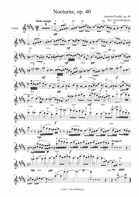 Free Sheet Music Nocturne Op 40