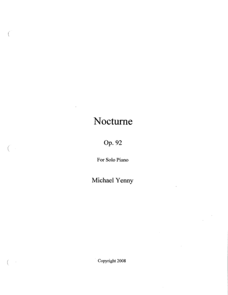 Free Sheet Music Nocturne Op 92