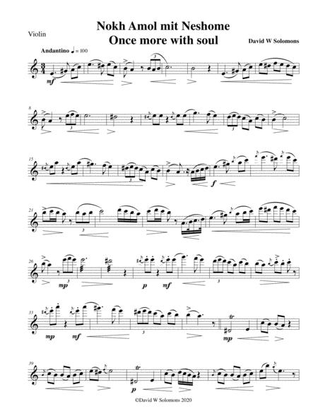 Free Sheet Music Nokh Amol Mit Neshome Once More With Soul For Violin Solo