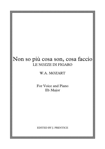 Non So Pi Cosa Son Cosa Faccio Le Nozze Di Figaro Eb Major Sheet Music