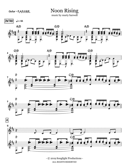 Free Sheet Music Noon Rising