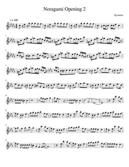 Noragami Opening 2 Sheet Music