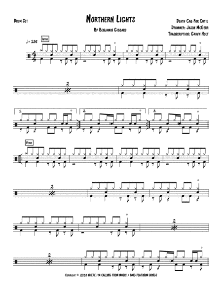 Free Sheet Music Northern Lights