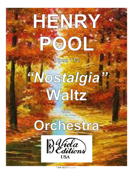 Nostalgia Waltz For Orchestra Score Parts Sheet Music